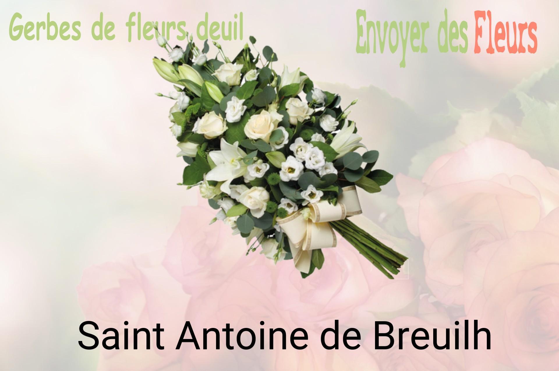 Gerbe de fleurs de deuil livrée à Saint-Antoine-de-Breuilh